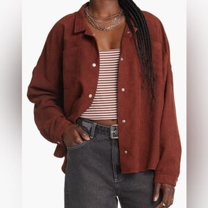 Oversized Corduroy Shirt Jacket